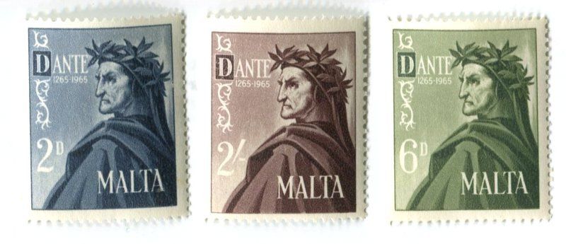 Tutti i francobolli: Briefmarken "Dante Alighieri". Malta. – Nuovo e nell'imballaggio originale da Basel venduto da Butsch5