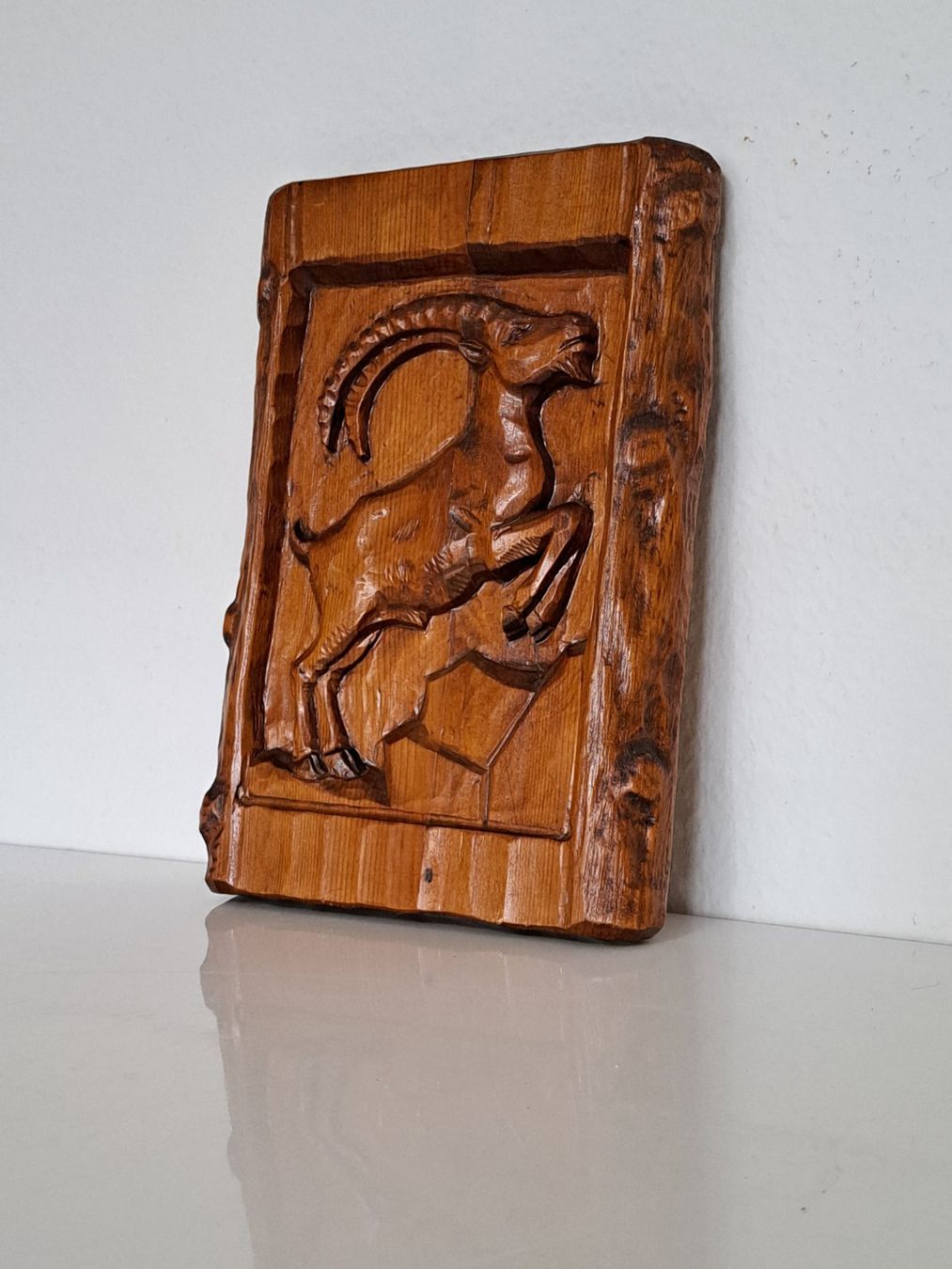 Skulpturen & Statuen: Steinbock Alte Holzschnitzerei 3D Wandbild – Gebraucht aus Birsfelden von oleros 6