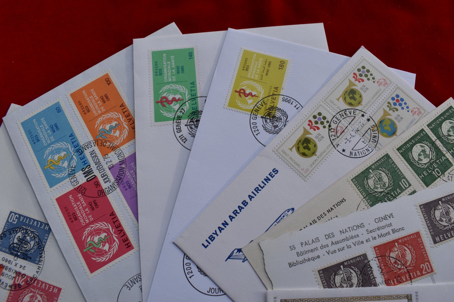 Couverts & Versandtaschen: 9  Briefe UNO Nations  Genf.   B20.10C – Gebraucht aus Bettingen von Gluscht-Oase 2