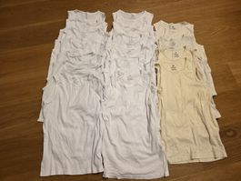 H&M 17 Unterhemden weiss/Creme, Gr. 158/164