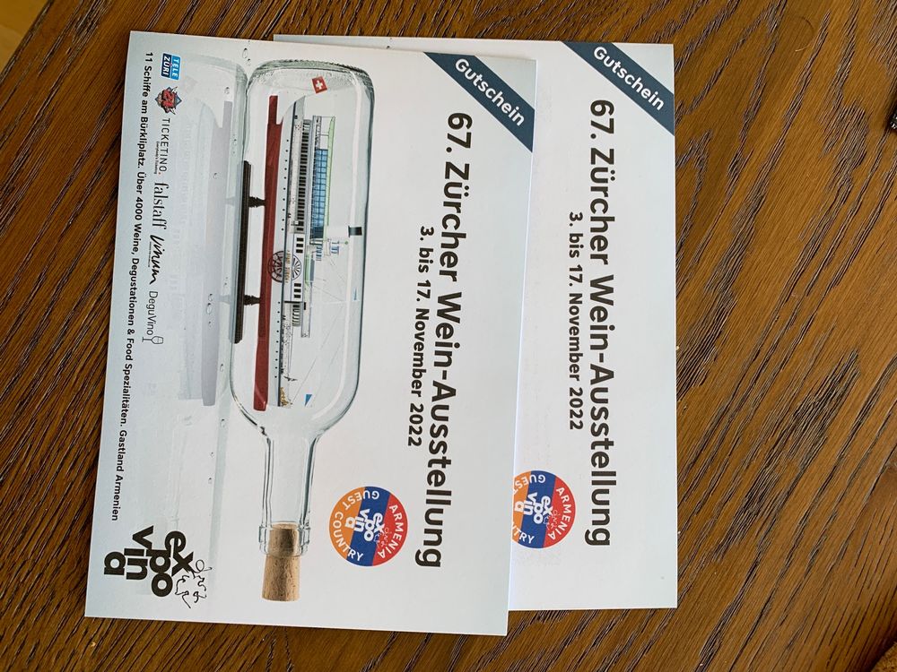 Expovina 2022 Gutschein für Gratisticket Kaufen auf Ricardo