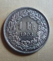 1 Franken 1903, stgl, Kat. CHF 500.--