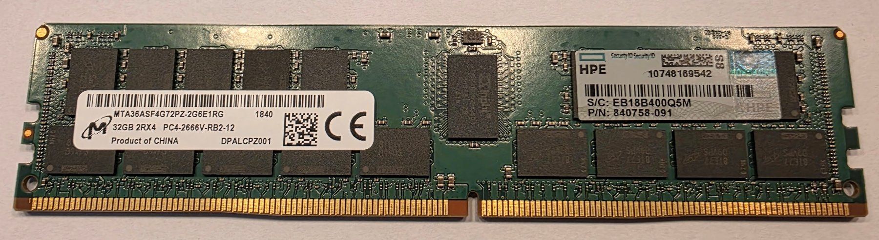 Hewlett Packard Server: HPE 32GB 2Rx4 PC4-2666V RDIMM Modul – Usato da Luzern venduto da Newphyte