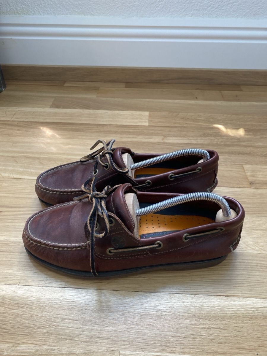 Timberland Scarpe da uomo: Timberland Bootsschuhe Braun Leder Größe 7W – Usato da Zürich venduto da adr_c5lp