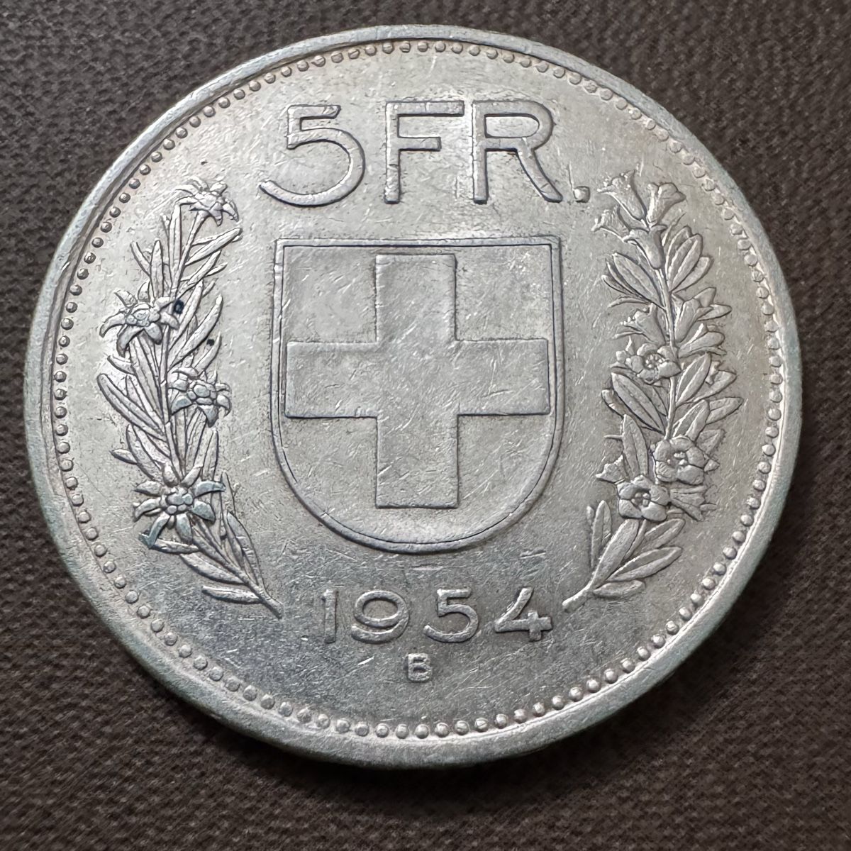 Tutti le monete: Pièce de 5 francs 1954 – Usato da La Chaux-de-Fonds venduto da bus_c6cn