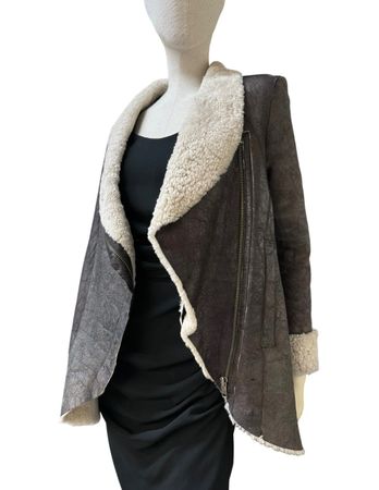 Sublime manteau en agneau retourné Helmut Lang