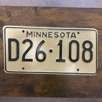 🇺🇸 Vintage U.S. Autoschild - Minnesota D26-108