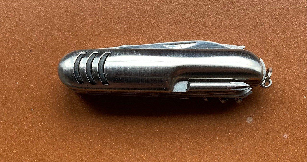 Coltelli tascabile: Taschenmesser silbrig – Nuovo e nell'imballaggio originale da Orselina venduto da Vrenegonde 1