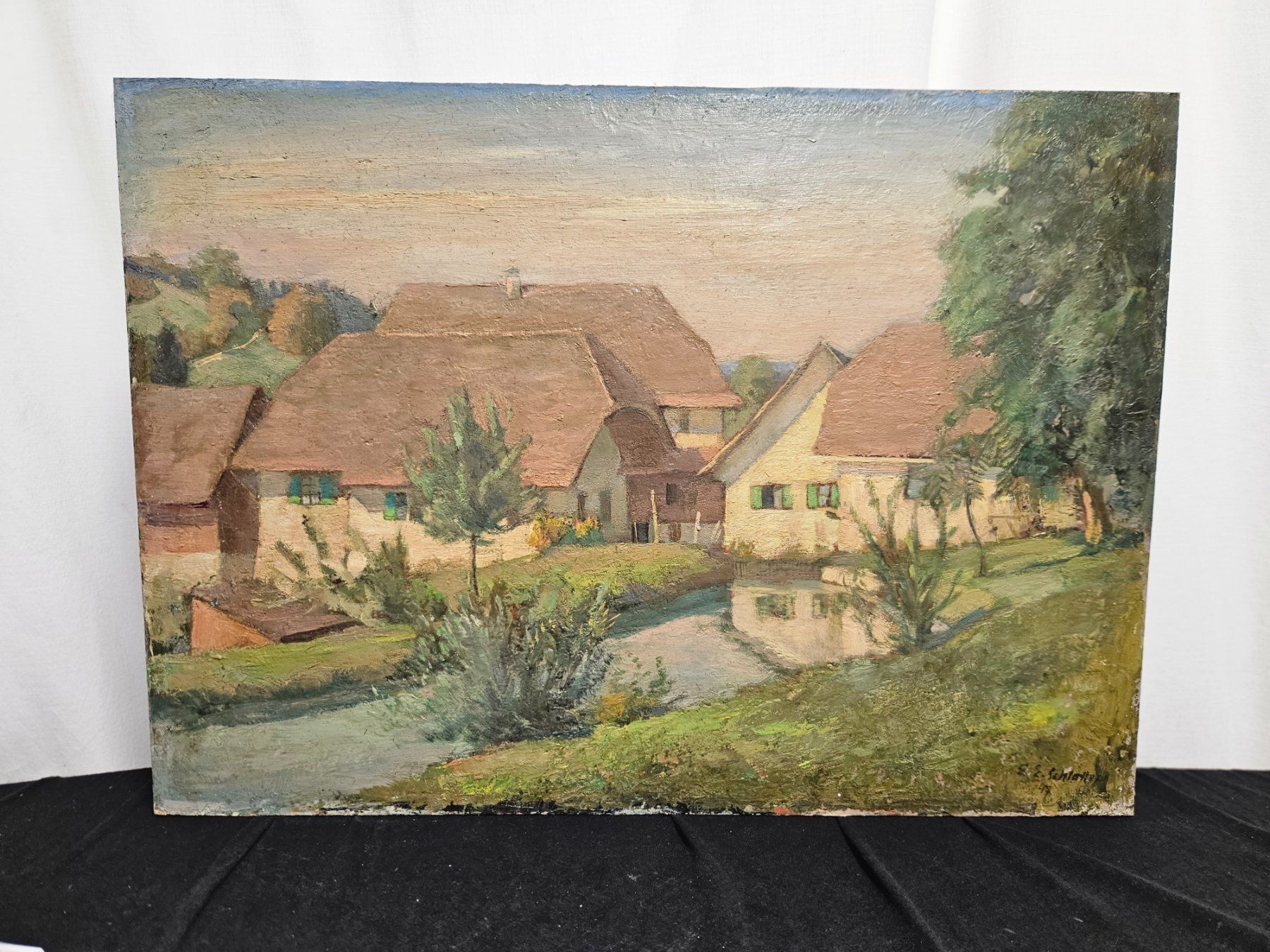 Tableaux: Antikes Gemälde E.E Schlatter – D'occasion à Wolfertswil par Antiko 2