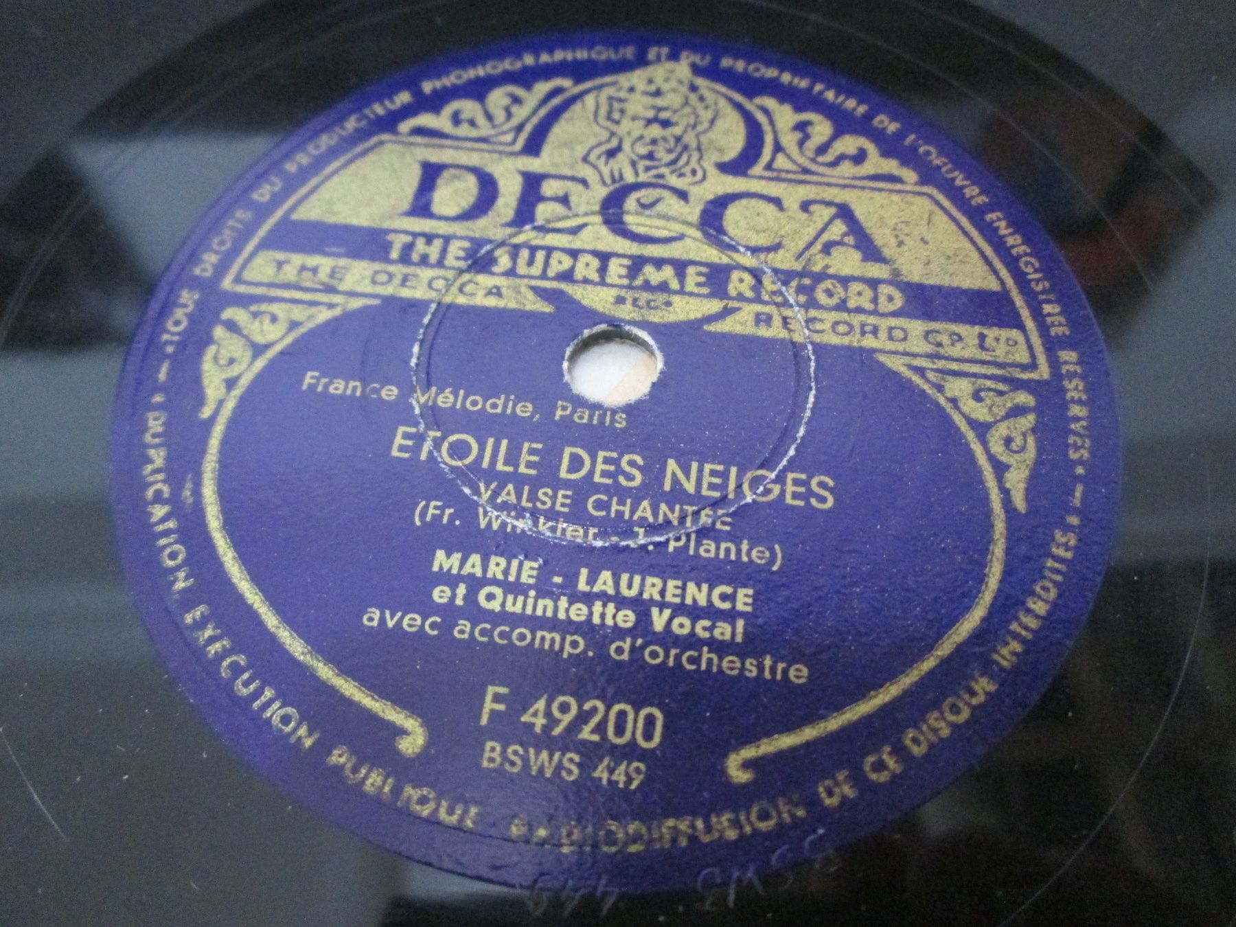Vinyles: DISQUES 78 TOURS – D'occasion à Lausanne par Leag 4