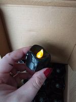 12 schwarze LED-Kerzen