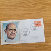 Dokument Image  soie Genève 1969 Pape Paul VI Lausanne