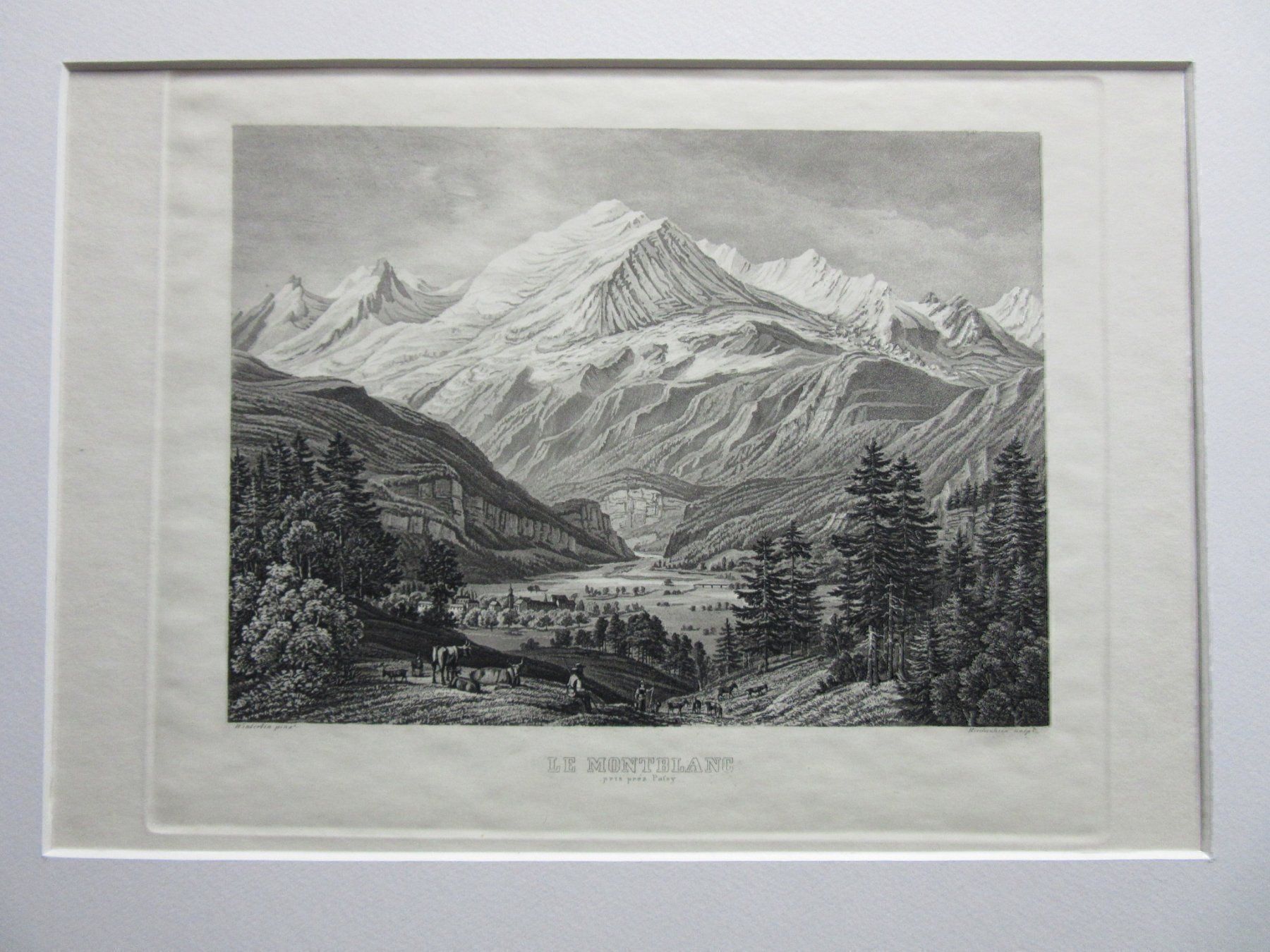 Incisioni: MONTBLANC STICH MIT PASSEPARTOUT – Usato da Gersau venduto da kunst-online 1