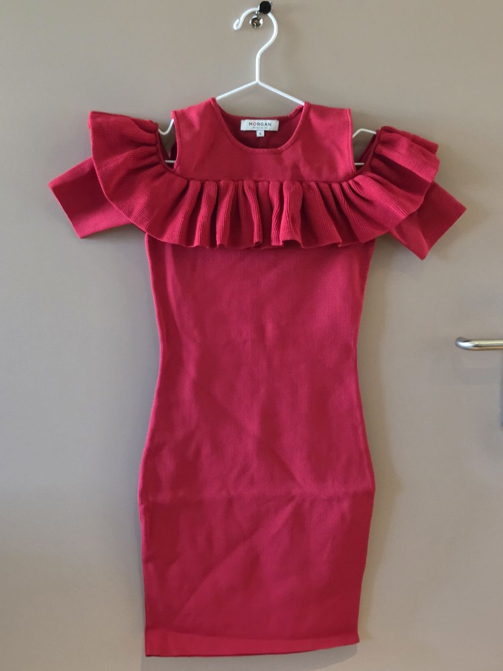 Morgan Vestiti: MORGAN rotes Kleid mit Rüschen – Usato da Emmen venduto da GrabandGo 1