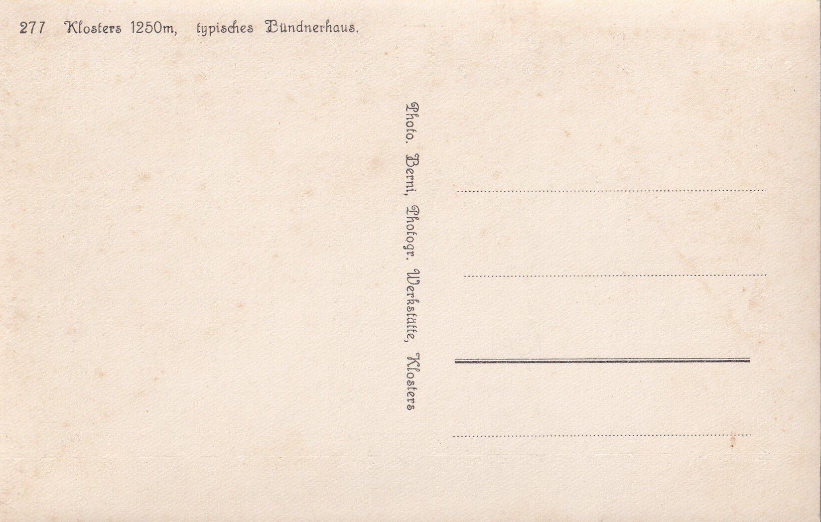 Cartoline postali: Klosters typisches Bündnerhaus – Usato da Olten venduto da clotaldi 1