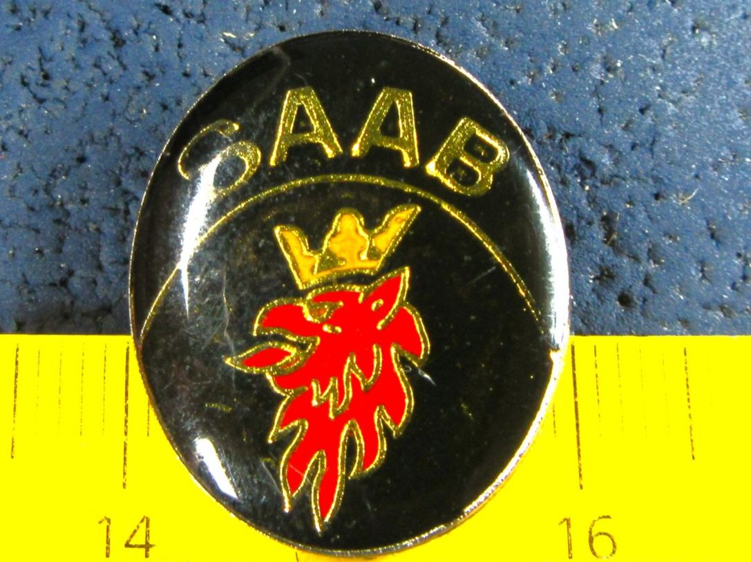 Saab Placchette & Badge: SAAB AUTO LOGO PIN GLASIERT VINTAGE – Usato da Ettingen venduto da Hausi4711 1