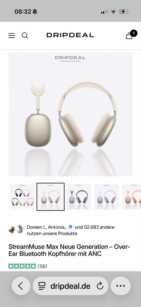 Cuffie: StreamMuse Max Kopfhörer Bluetooth grün mit Tasche neu – Usato da Muolen venduto da Jassii97 3