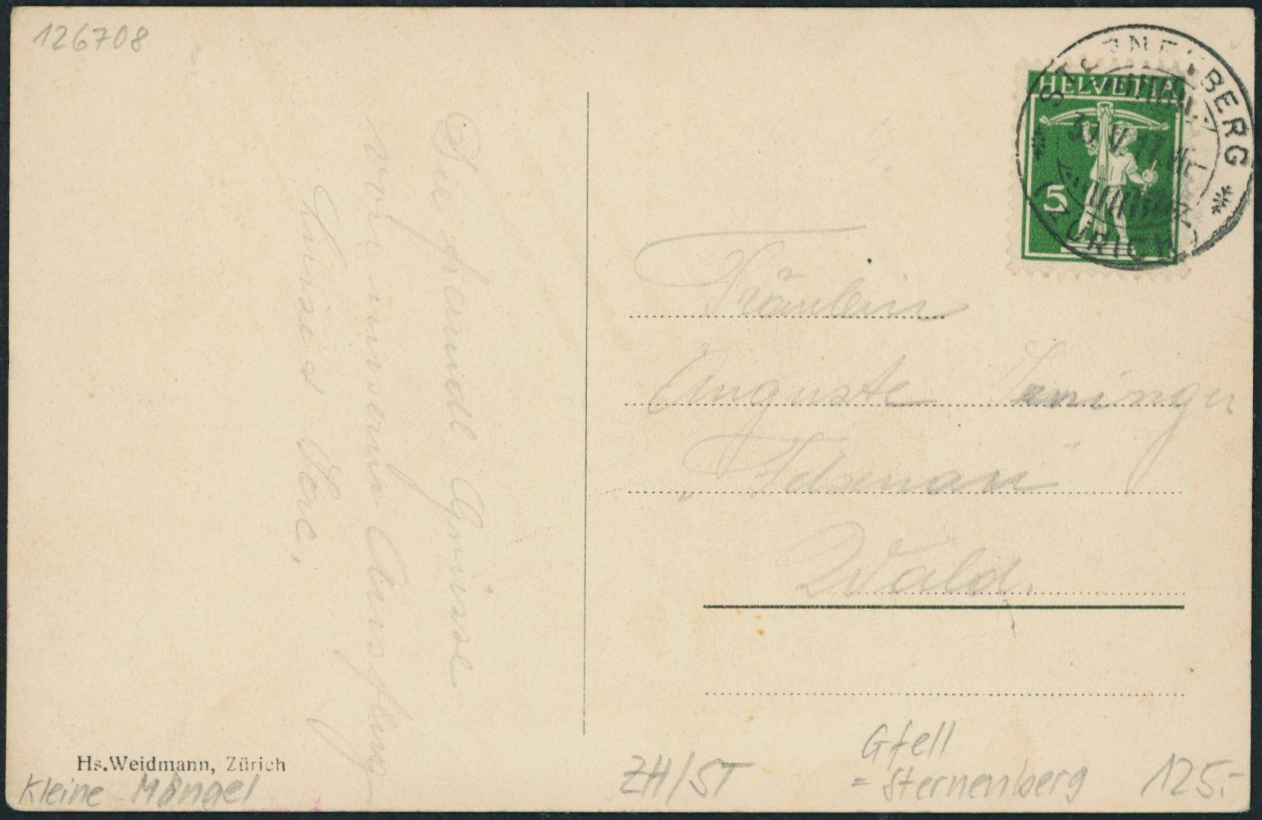Cartoline postali: ZH Gfell - Sternenberg – Usato da Schindellegi venduto da masutka7 1