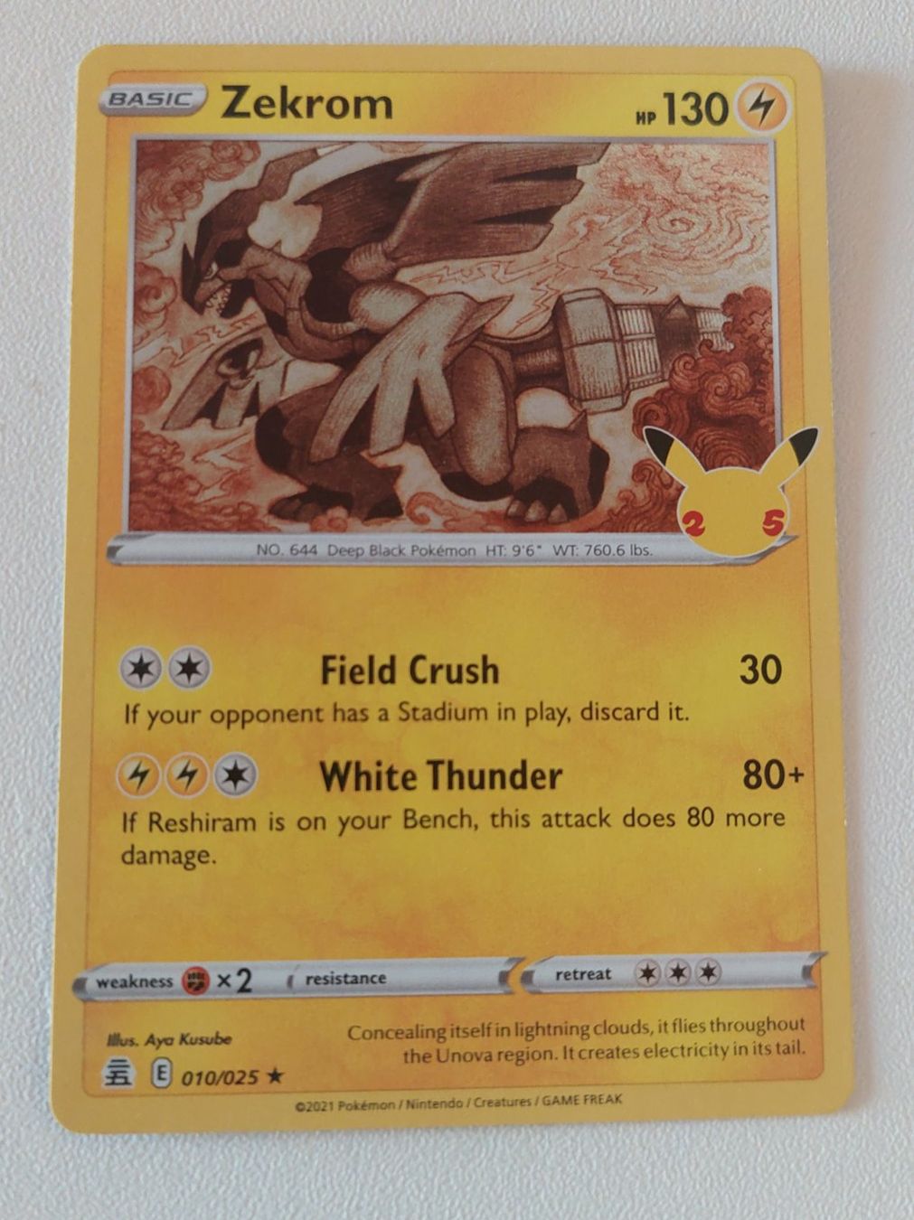 Pokémon Carte collezionabili: Pokemon Karte Zekrom 010/025 – Usato da Erlinsbach venduto da pfunky