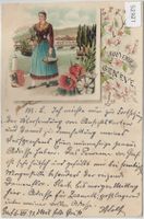 Souvenir de Geneve - Costume - Litho 1893