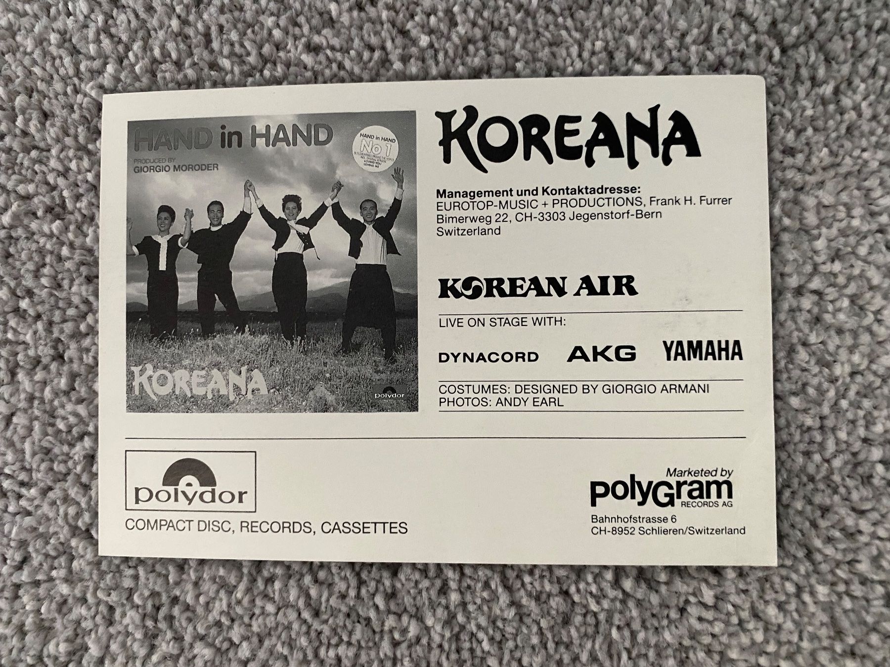 Autographes: Koreana Autogrammkarte – D'occasion à Mörel par tim_w9py 1