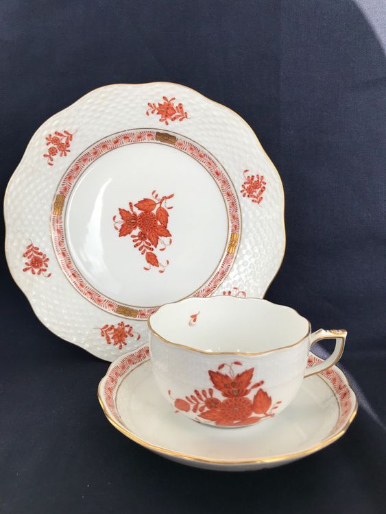 Vintage Kaffeetasse & Teller Set (200 Ml) – Mittelrosa, Keramik Mit Goldakzenten, Englischer Stil
