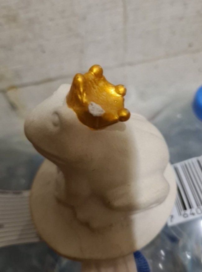 Skulpturen & Statuen: Fröschkönig, höhe ca 5 cm, handgemacht ** – Defekt aus Baden von rocket85 1