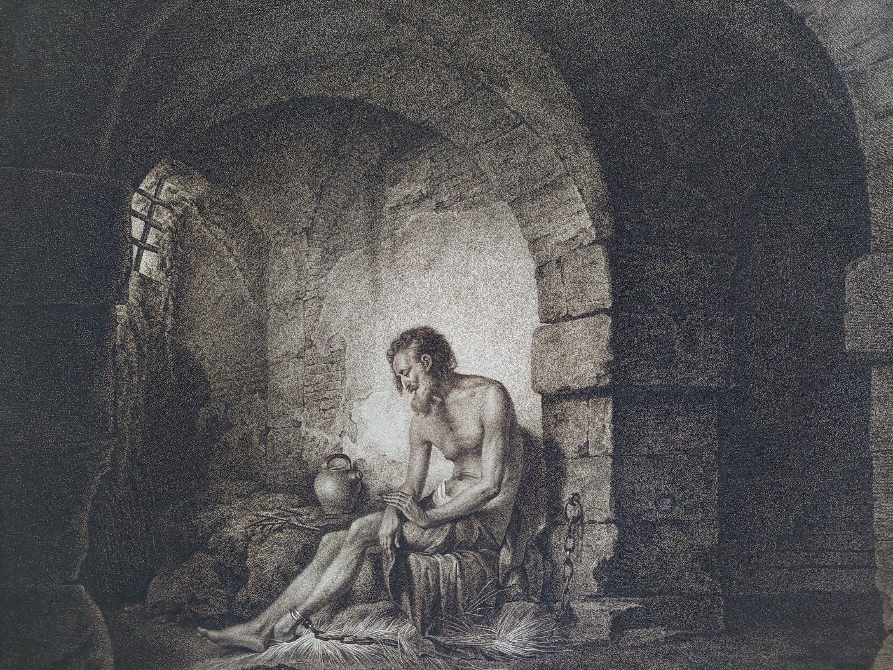 Gemälde: Orig. Radierung "The Captive" Joseph Wright - Thomas Ryder – Gebraucht aus Obfelden von Foto_Bild_Kunst_Buch 4
