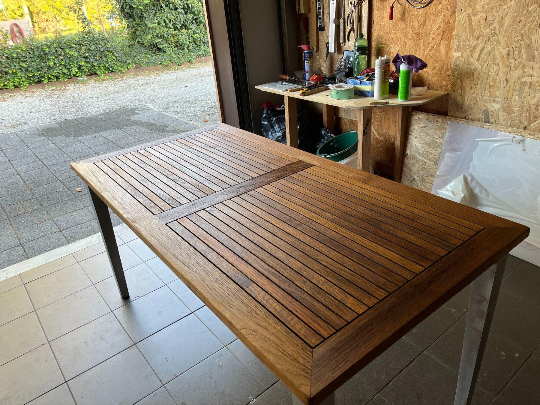 Tavoli: Gartentisch  mit 4 Stühlen Eiche Grösse 160x080 cm – Usato da Frauenfeld venduto da fre_vx6p 1