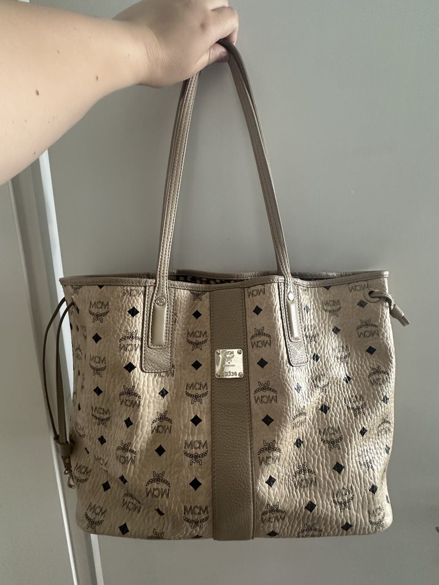 Mcm Borse da donna: Original MCM Shopper beige mit Pochette  – Usato da St. Gallen venduto da Kosa97