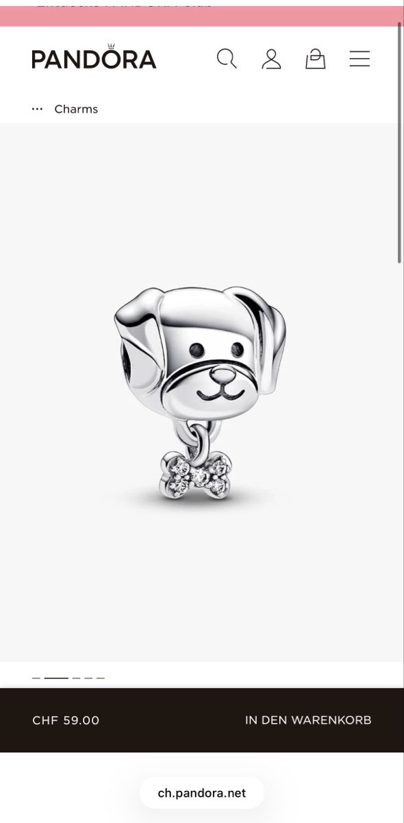 Pandora Ciondoli: Pandora Hund Charm – Usato da Herisau venduto da deb_5qfc 2