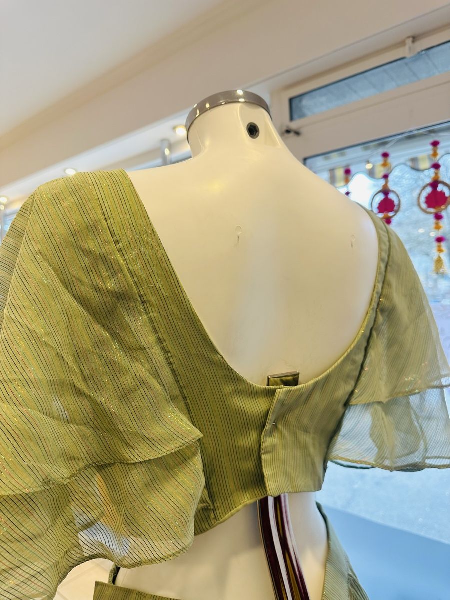 Vestiti: Lehenga-Set, Olivgrün, – Nuovo e nell'imballaggio originale da Burgdorf venduto da LittleNora 3