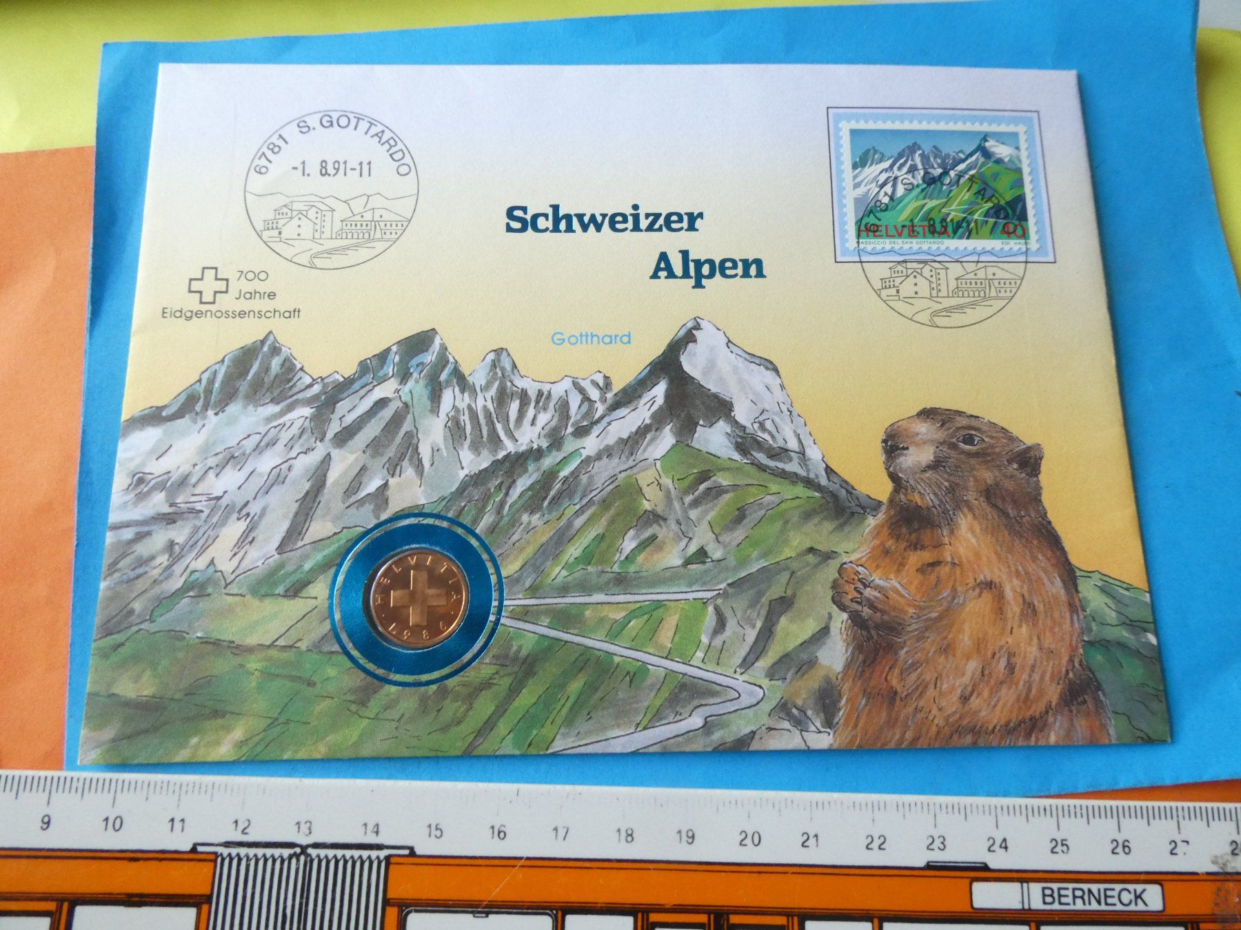 Tutti le monete: Schweiz 2001, Schweizer  Alpen Gotthard, Münzbrief – Nuovo (secondo la descrizione) da Hinterforst venduto da Rohusri