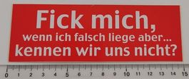 Fick mich (Aufkleber, PVC)