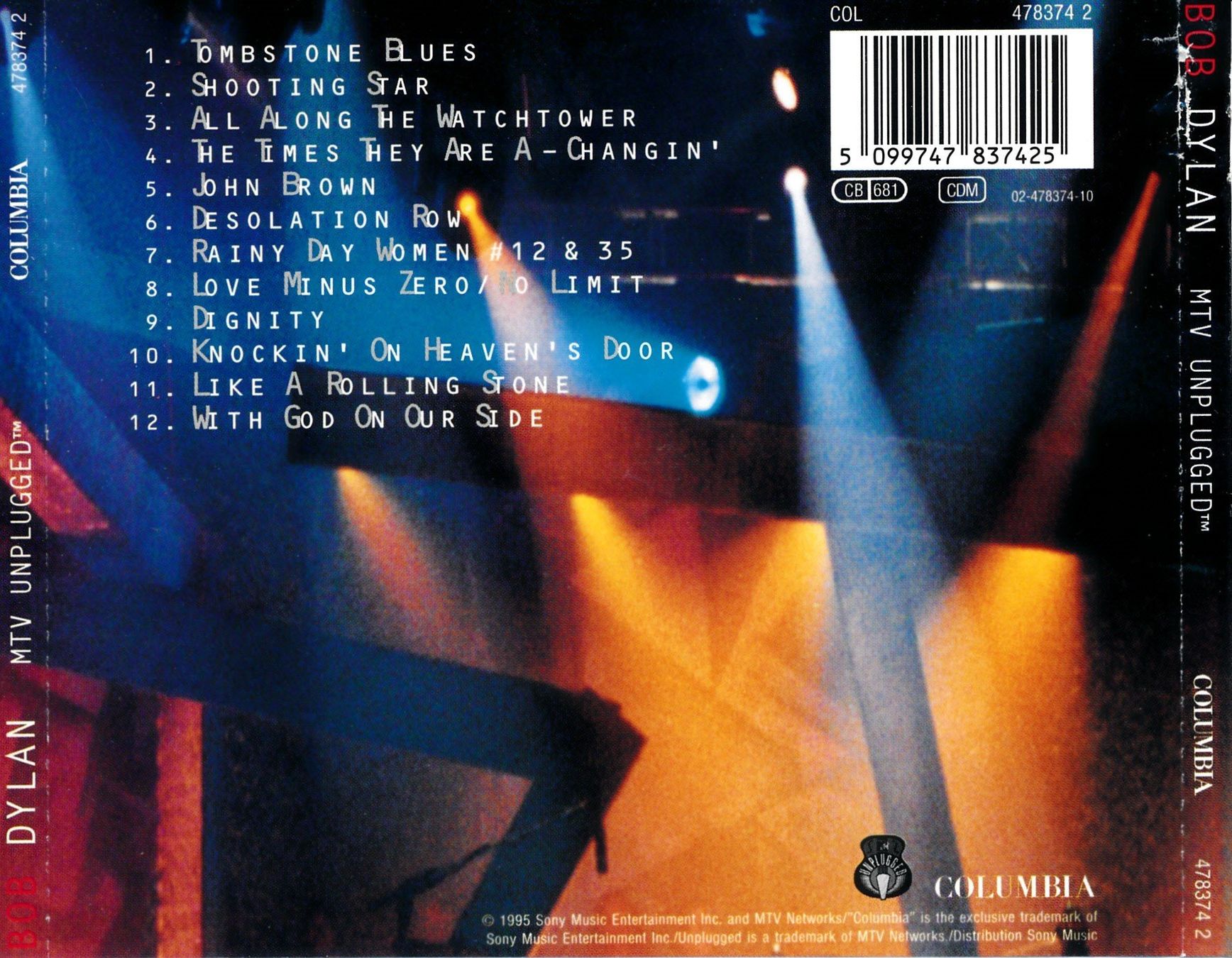 CD: BOB DYLAN - MTV UNPLUGGED (CD) – Usato da Hedingen venduto da Studers 1