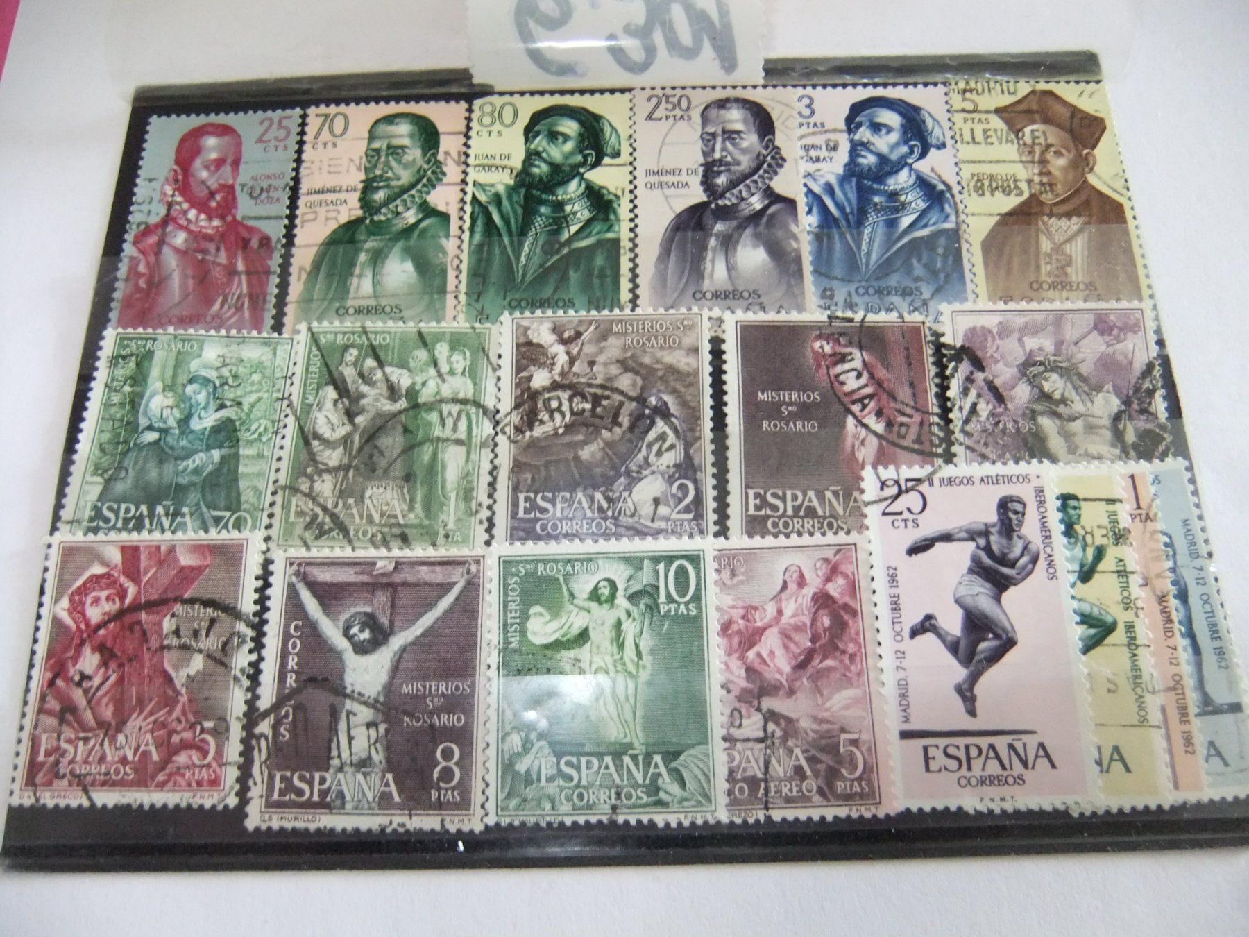 Tutti i francobolli: Timbres Espagne 1962 – Usato da Yverdon-les-Bains venduto da Parede