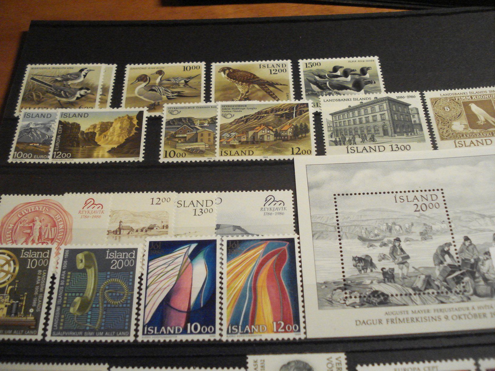 Tutti i francobolli: 2 Steckkarten Island ** 1986/1987 – Usato da Niederwil AG venduto da morostahu 1