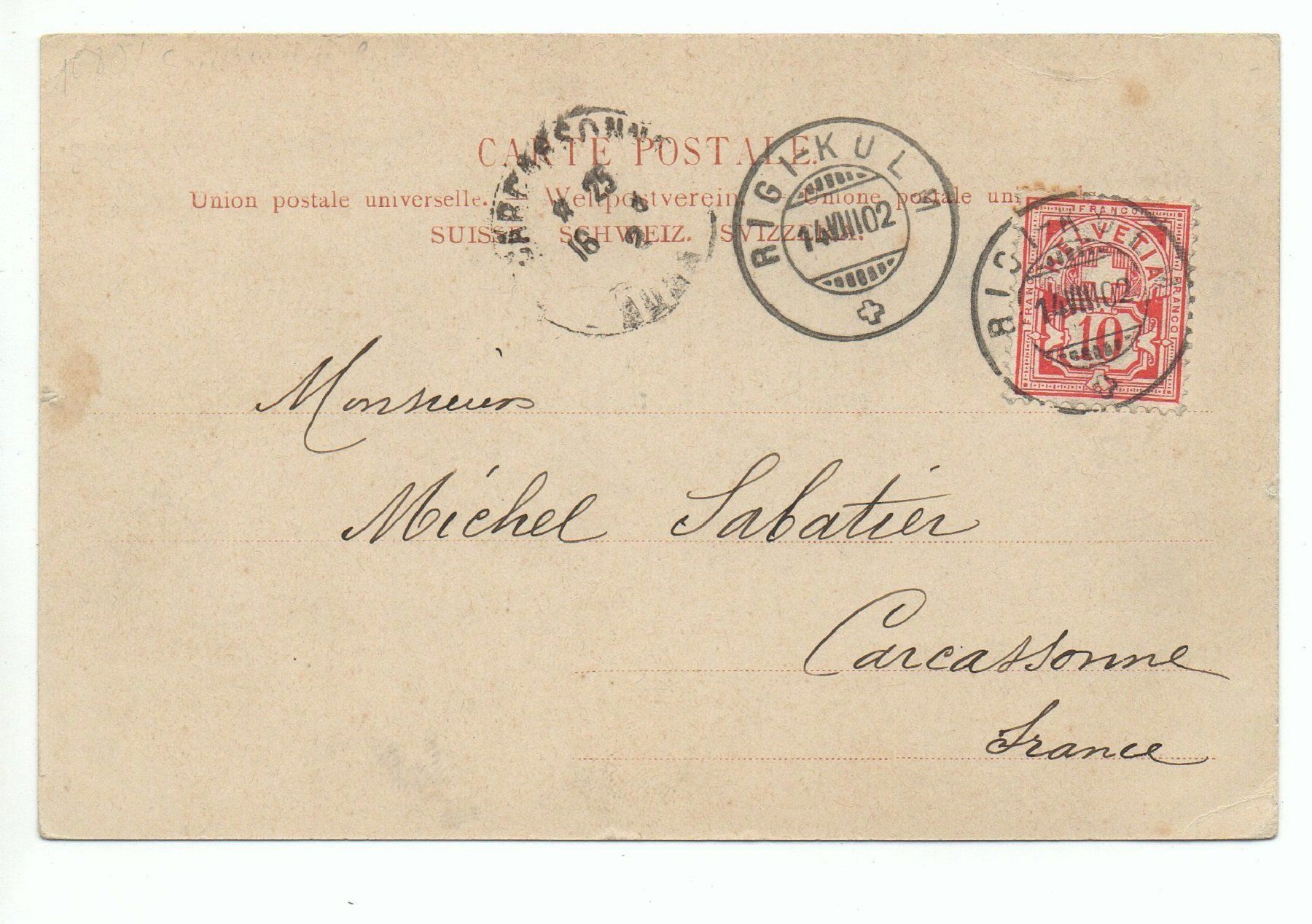 Cartes postales: LITHO Rigi-Kulm mit Bahn – D'occasion à Jona par philajona 1