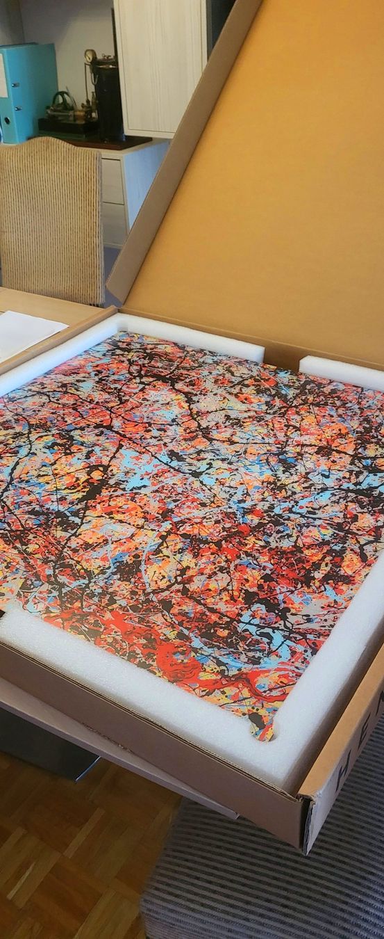 Gemälde: Original ED Sheeran painting Cosmic Carpark Handsigned – Neu und originalverpackt aus Petit-Lancy von Art_Collector 4