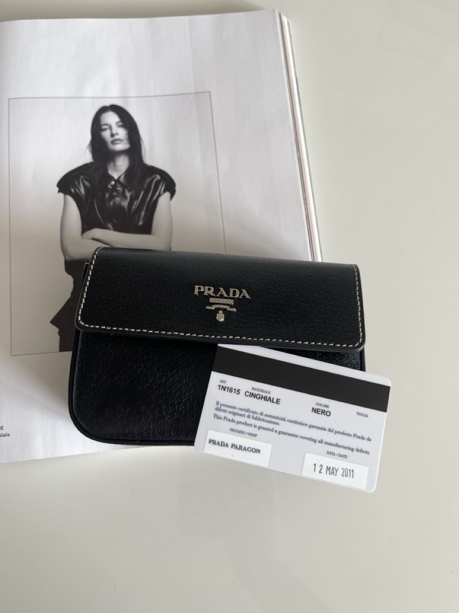 Prada Borse: PRADA Cinghiale Mini Flap Clutch / Tasche Black – Nuovo (secondo la descrizione) da Zürich venduto da Recode.Fashion 3