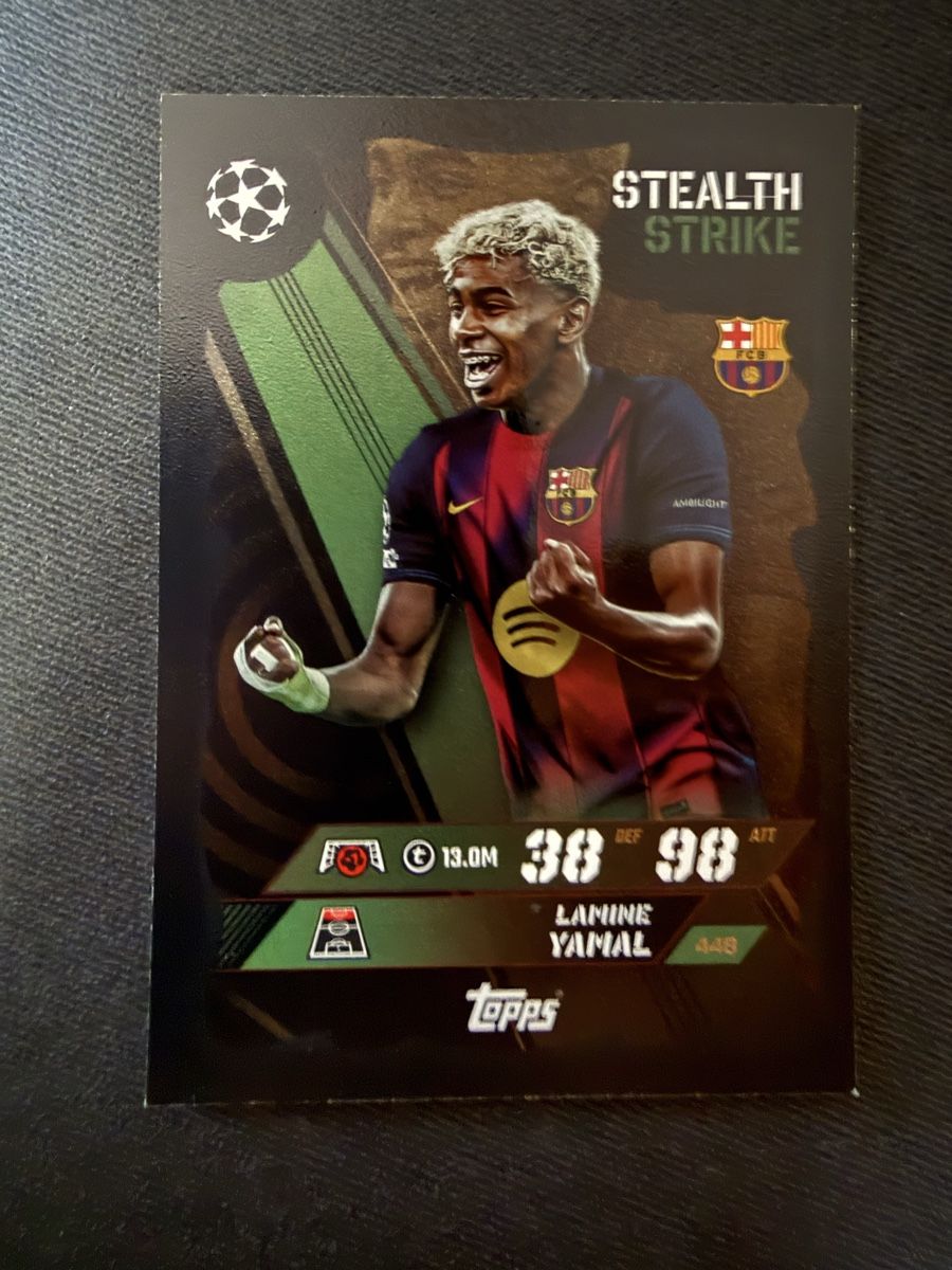 Carta Topps Match Attax Lamine Yamal Stealth Strike (Nuovo (secondo la ...