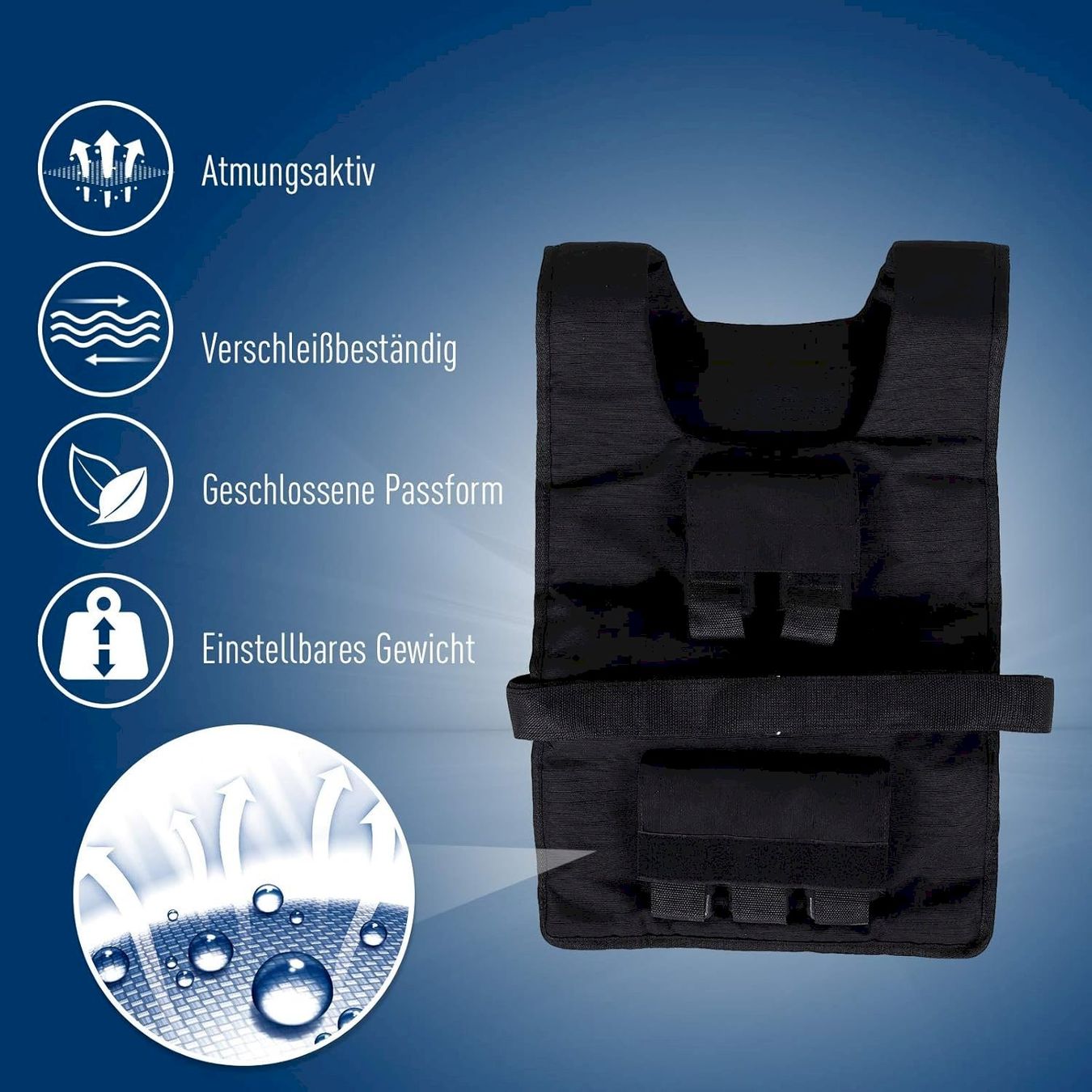 Panche per pesi: Verstellbare Gewichtsweste 30kg 36x52cm – Nuovo e nell'imballaggio originale da Bottighofen venduto da zaap 2