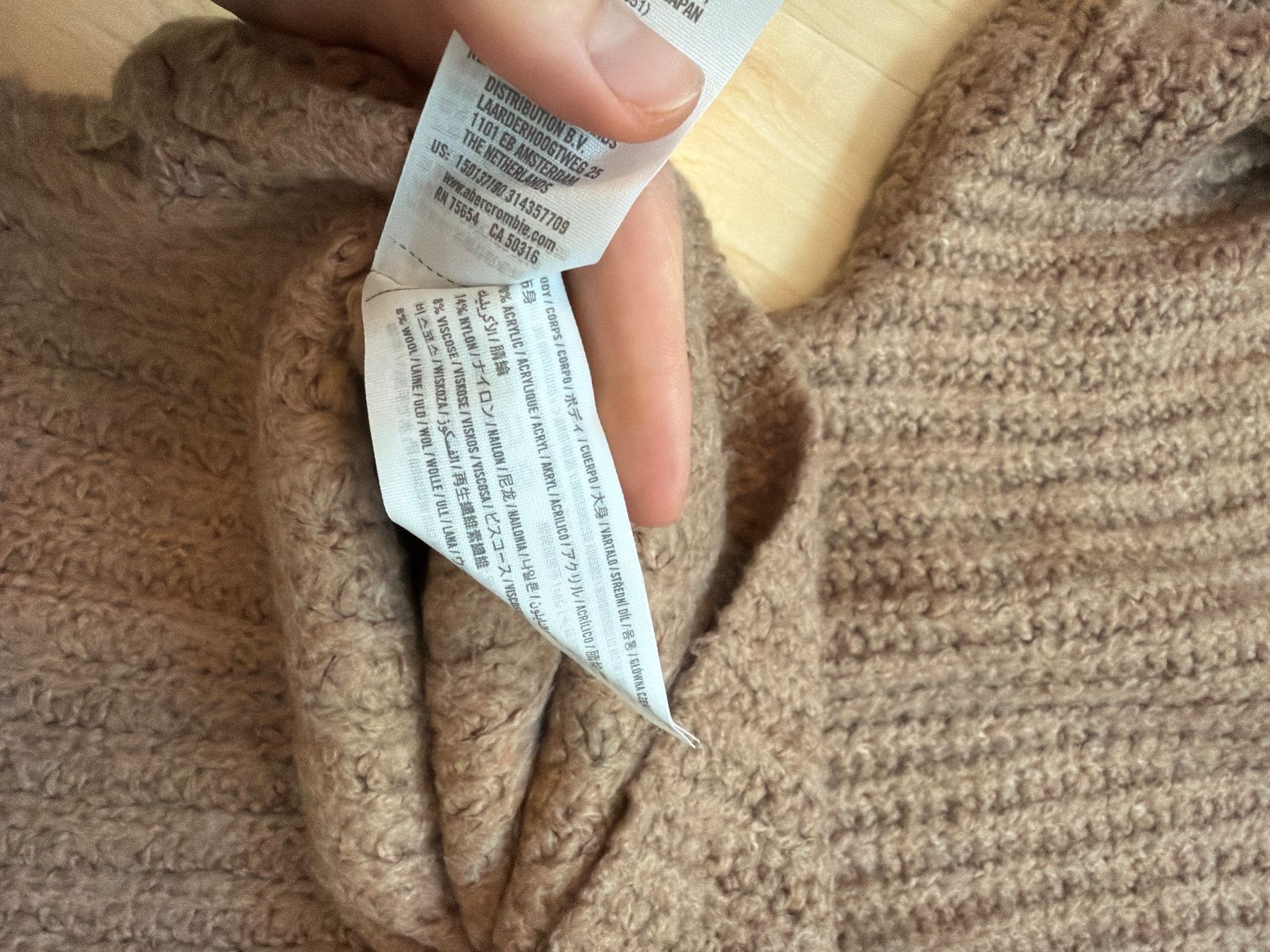 Abercrombie Maglioni & Felpe: Pullover Abercrombie & Fitch braun gerippt beige – Usato da Hettlingen venduto da blu_tb6z 5