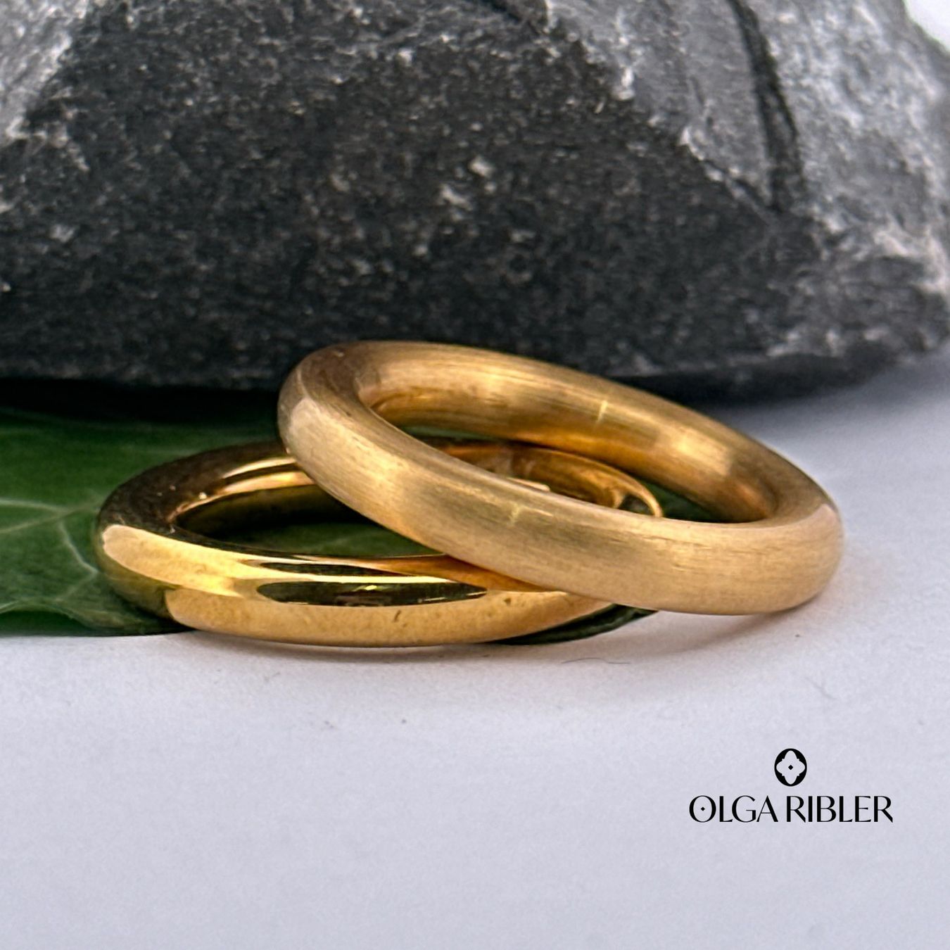 Olga Ribler Anelli: Edelstahl Set aus 2 Ringen Grösse 60 – Nuovo (secondo la descrizione) da Luzern venduto da Schmuckoutlet 1