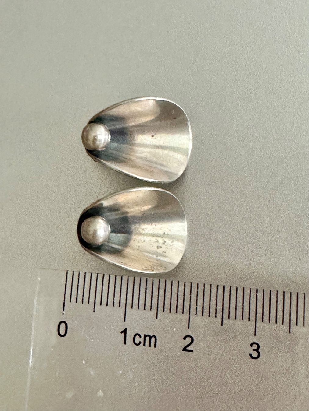 Orecchini pendenti & Orecchini a lobo: Vintage Silber 925 Ohrclips, Nils Eric From, Denmark – Usato da Onex venduto da Antiqueshow 3