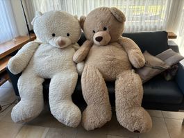 Riesenteddys Weiss und Braun guter Zustand 2 Stck