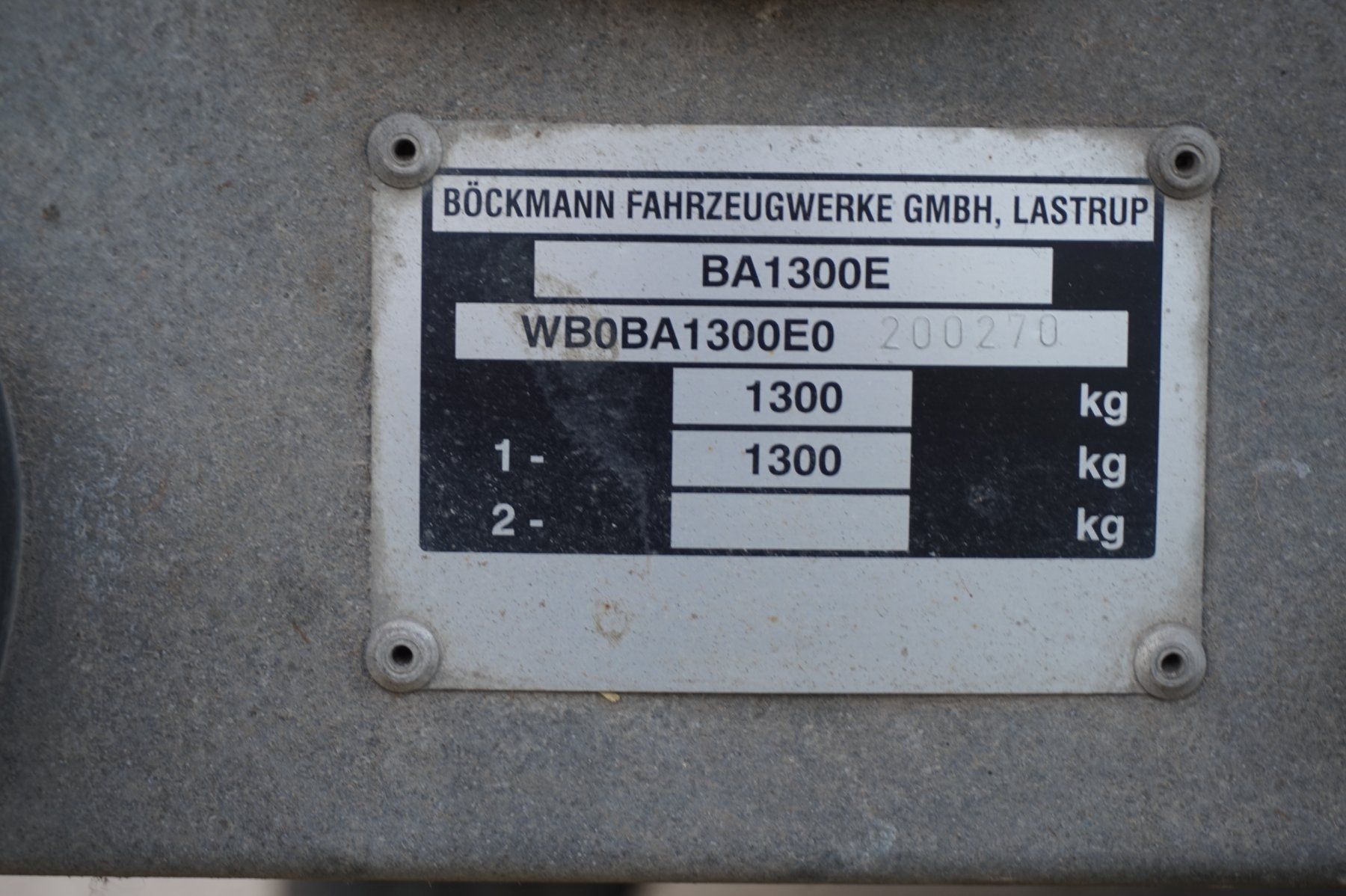 Böckmann Rimorchi: AUTOANHÄNGER BÖCKMANN – Usato da Höfen b. Thun venduto da Hoefner63 3