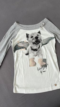 Marc Cain shirt mit hübschem Motiv / Grösse N2 / 36