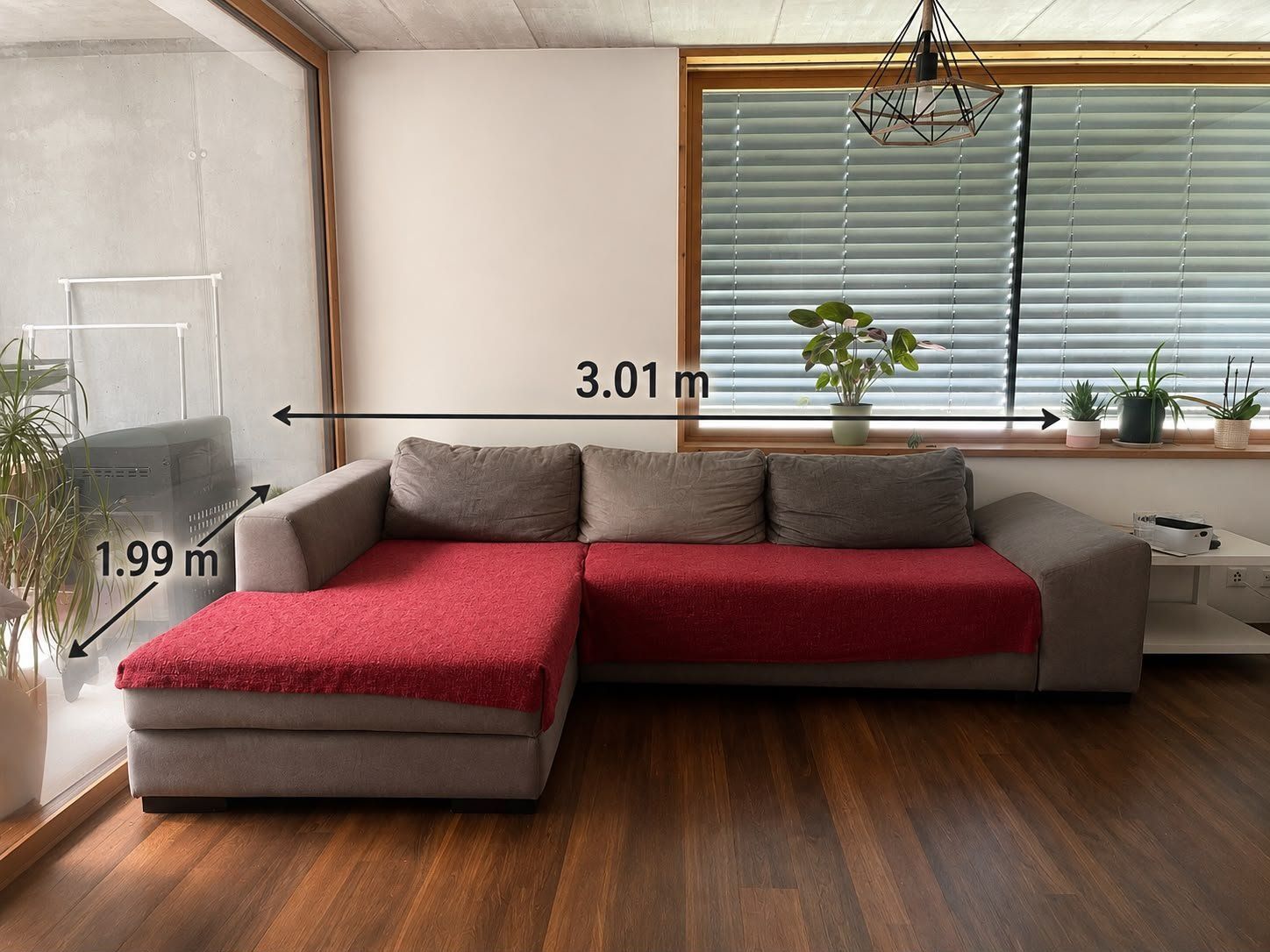 Divani: Ecksofa mit Chaiselongue 3.01m x 1.99m grau – Usato da Altstätten SG venduto da babis81