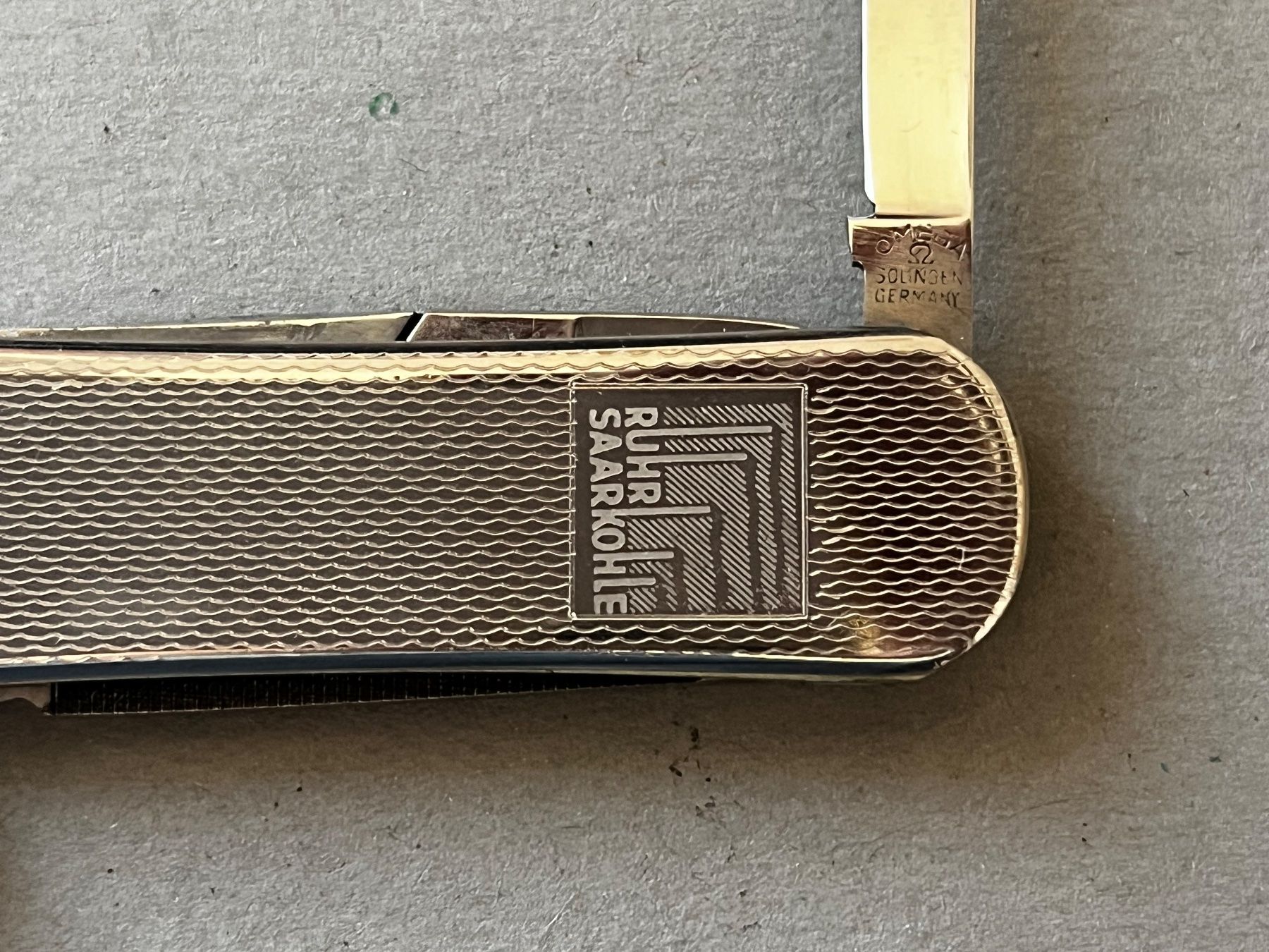 Solingen Coltelli tascabile: Sackmesser OMEGA Solingen 58 mm - mit Etui – Usato da Zürich venduto da FV.vintage 2